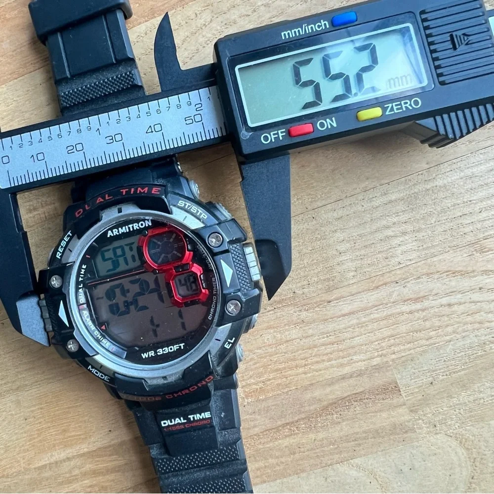 Armitron pro sport dual time digital watch NEW BATTERY